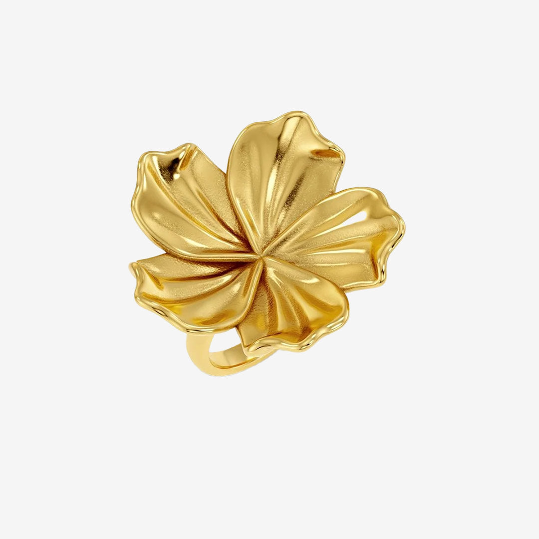 Jasmine Ring L Gold