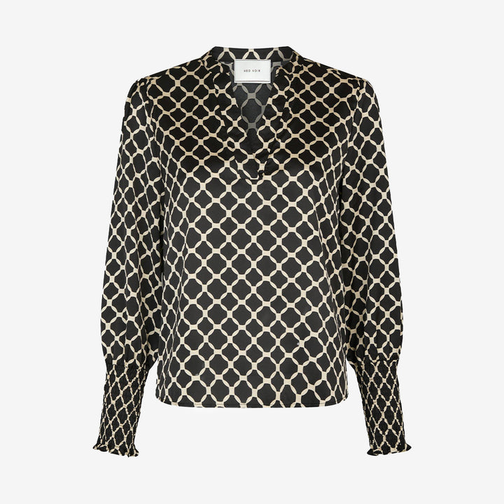 Landa Tile Print Blouse