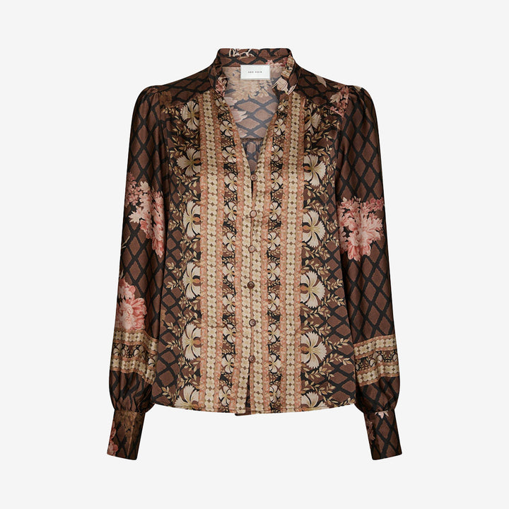 Massima Botanical Border Blouse