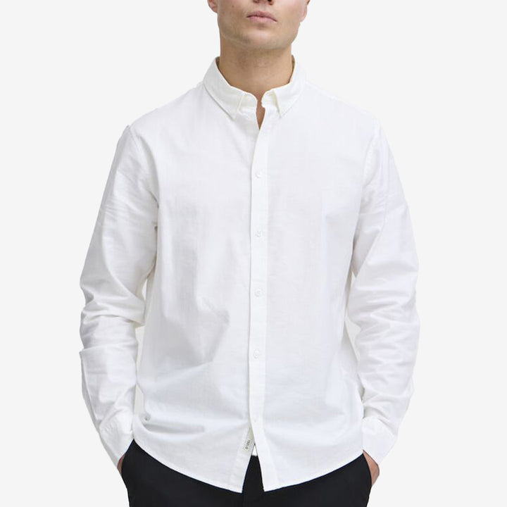 SDVal SH långärmad skjorta herr i färgen White, bomullsskjorta med stretch