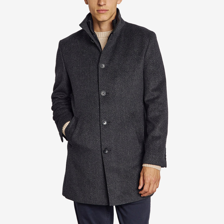 Mörkgrå herrrock BS Ontario i ullblandning med smal passform och tidlös design