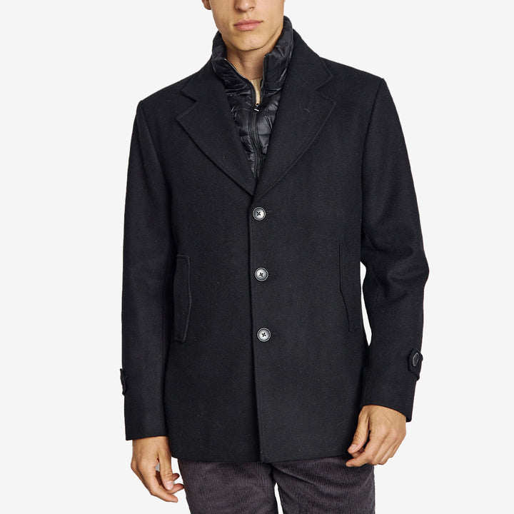 Svart herrrock BS Northland i ullblandning med regular fit och tidlös design