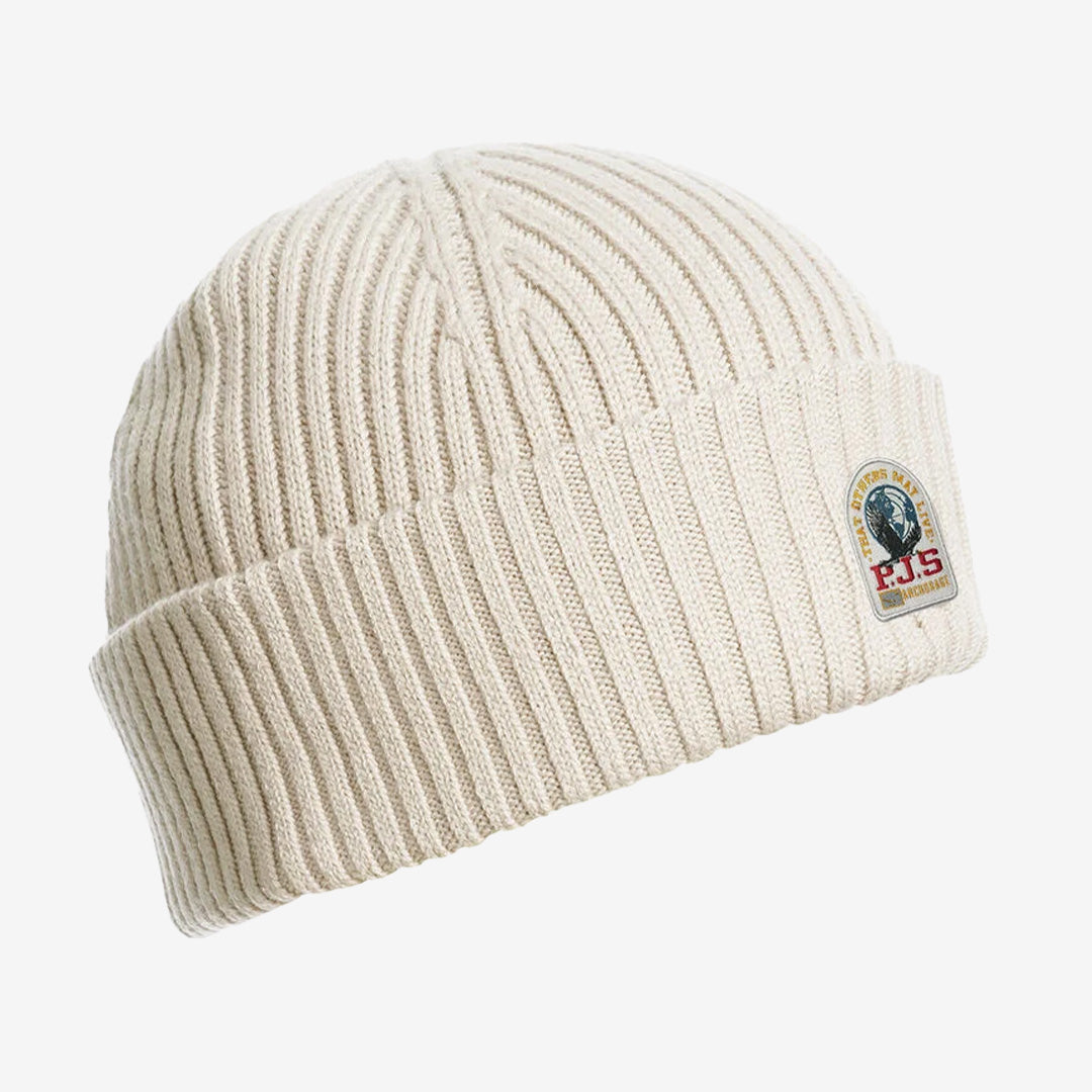 Parajumpers Rib mössa i färgen Moonbeam, ribbstickad i mjuk merinoullsblandning