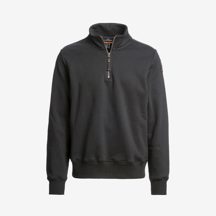 Parajumpers Broad Peak hoodie i svart fleece och halv dragkedja