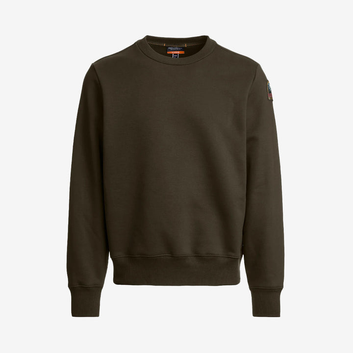 Parajumpers K2 sweatshirt i färgen Deep Moss, rundhalsad fleece i bomull och polyester