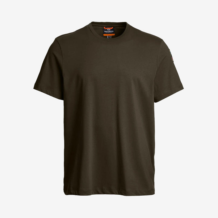 Parajumpers Shispare t-shirt i färgen Deep Moss, tillverkad i mjuk bomullsjersey