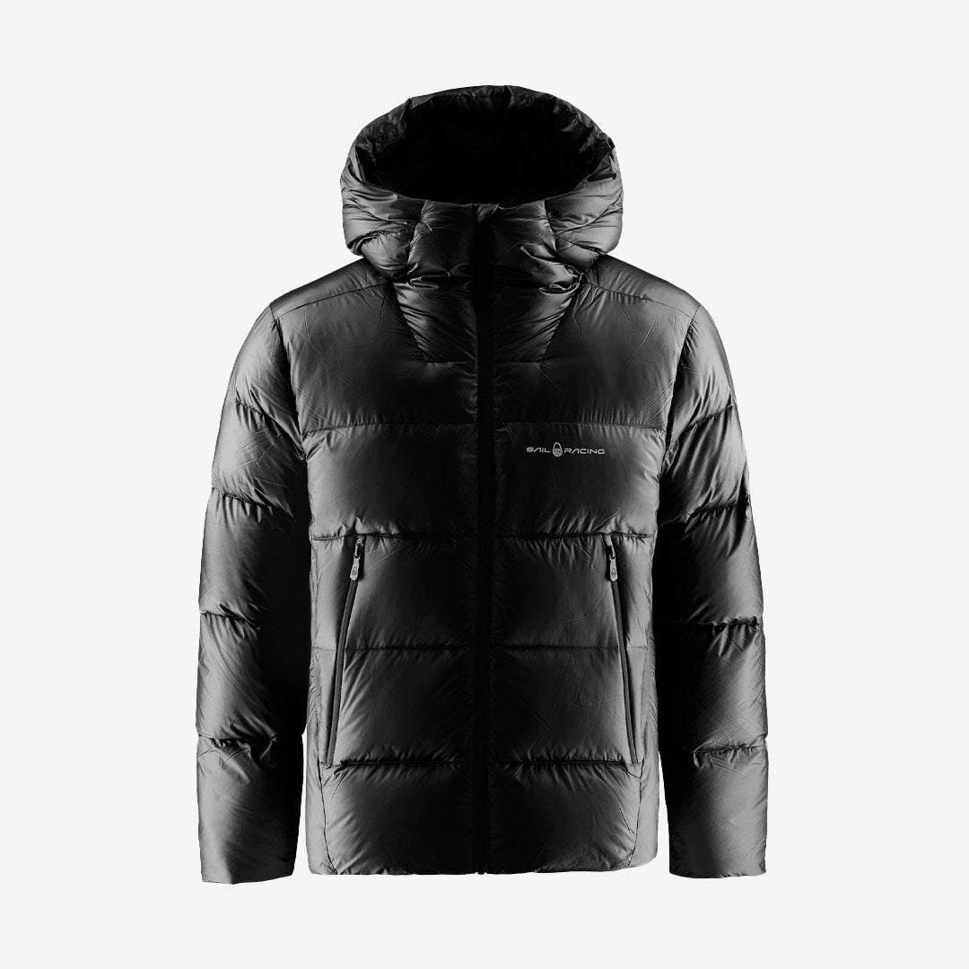 Sail Racing Cloud Down Hood – carbonfärgad dunjacka med huva och vattenavvisande behandling