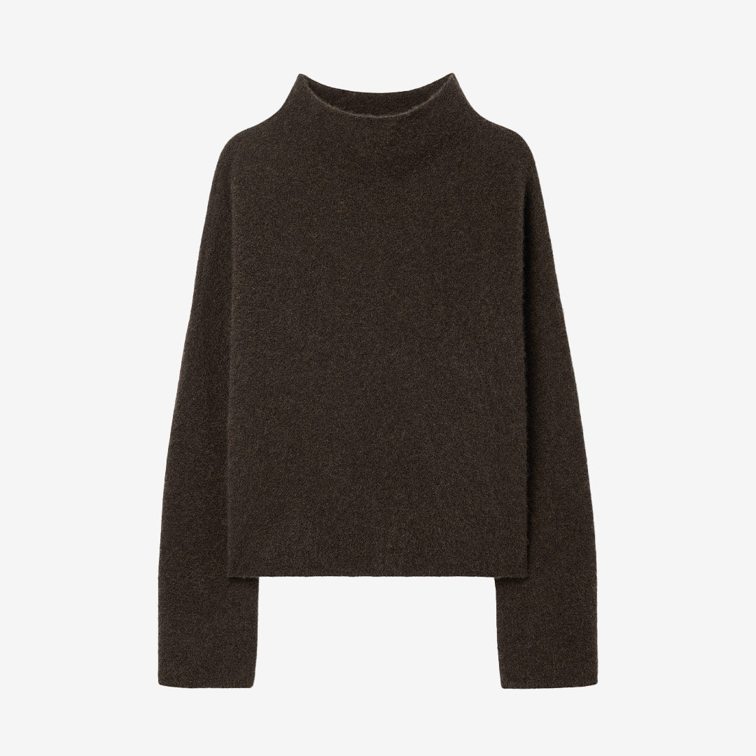 Filippa K Mika Yak Funnelneck Sweater – Mjuk stickad tröja i navy