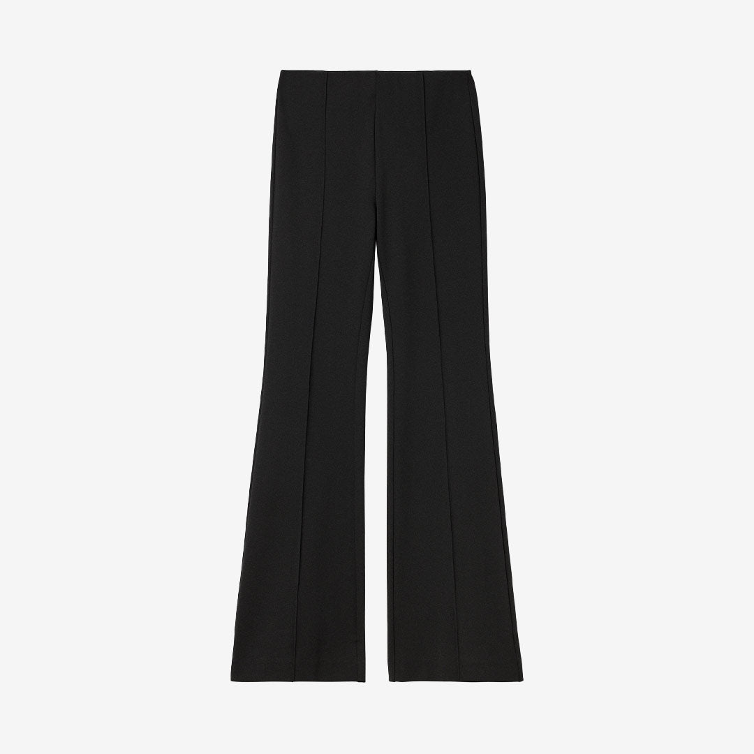 Long Flared Jersey Trousers