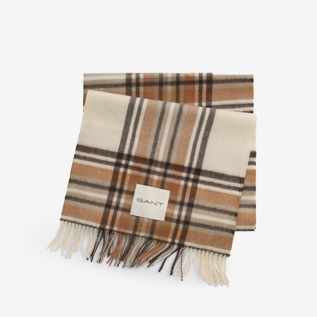 TARTAN CHECK WOOL SCARF