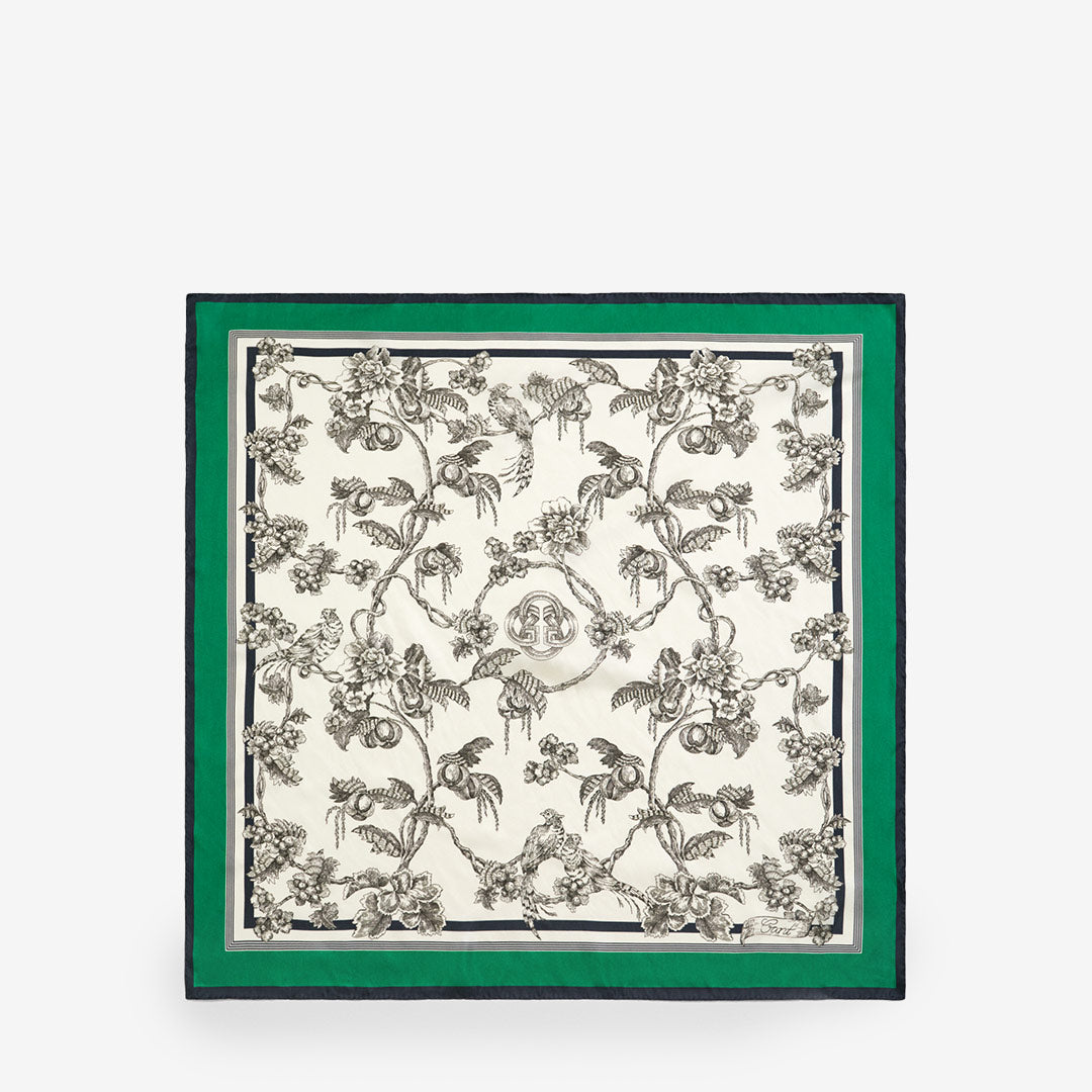 TREE PRINT SILK SCARF