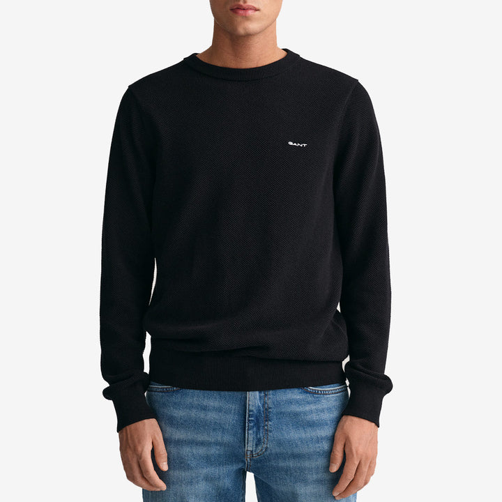 COTTON PIQUE C-NECK
