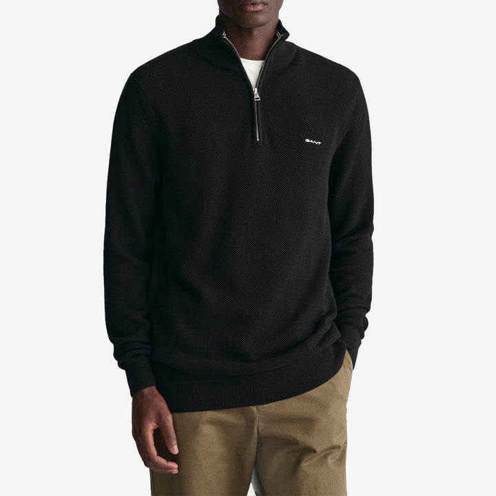 COTTON PIQUE HALFZIP