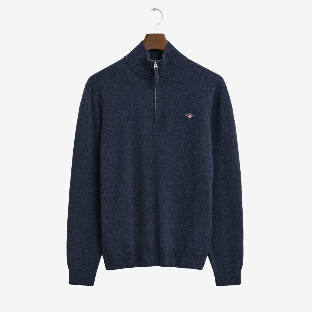 SUPERFINE LAMBSWOOL HALF ZIP
