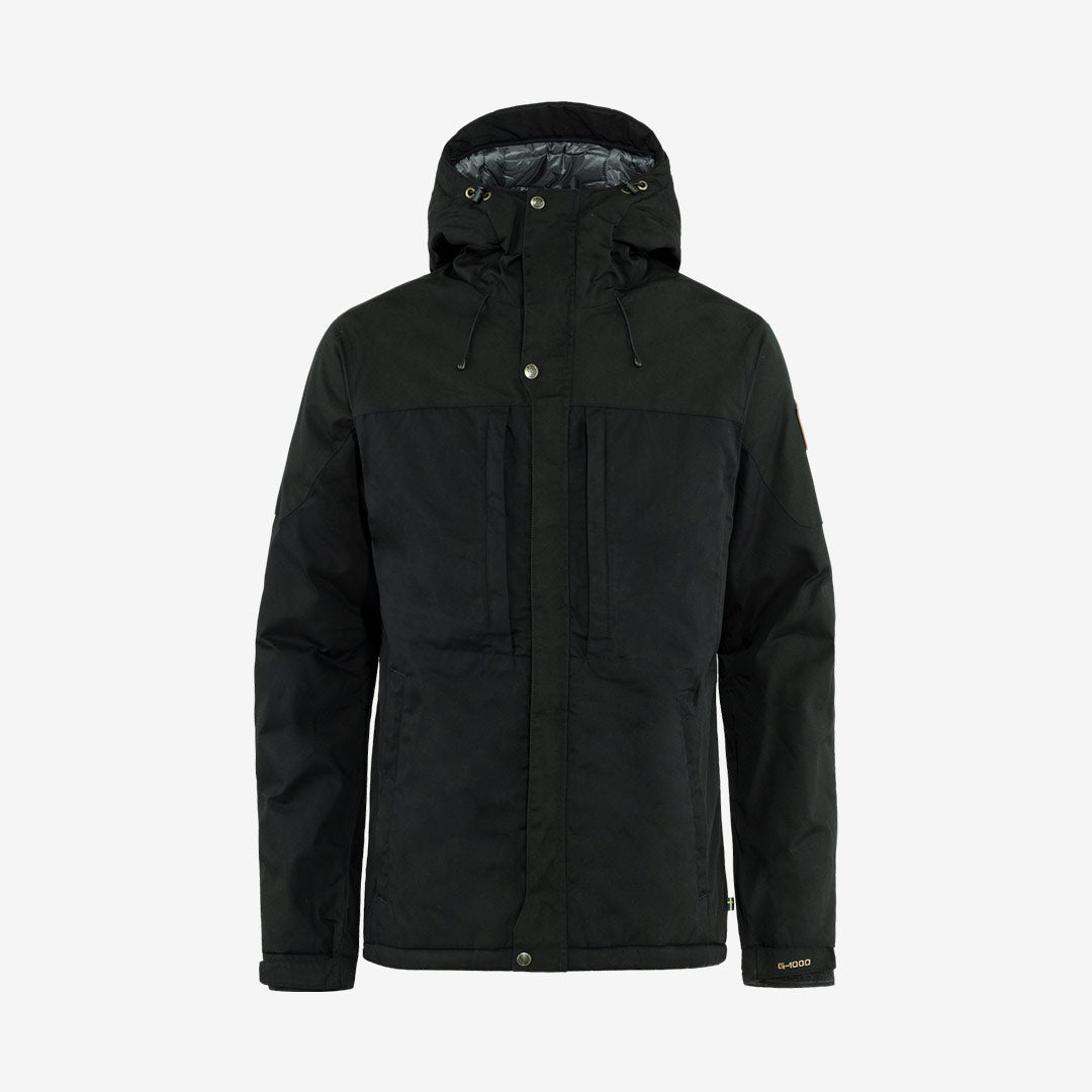 Fjällräven Skogsö Padded Jacket för herr i svart – vinterjacka i G-1000 med syntetfyllning