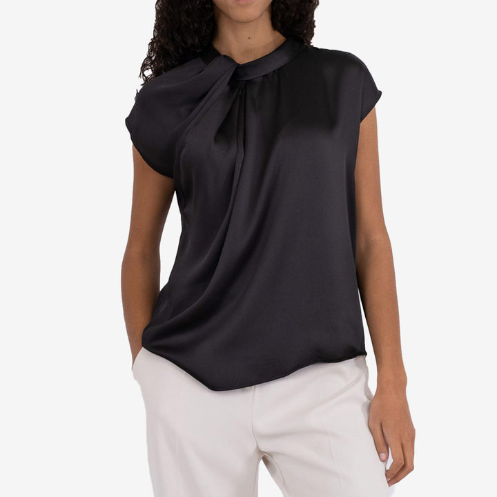 Fleur Drapy Satin Blouse