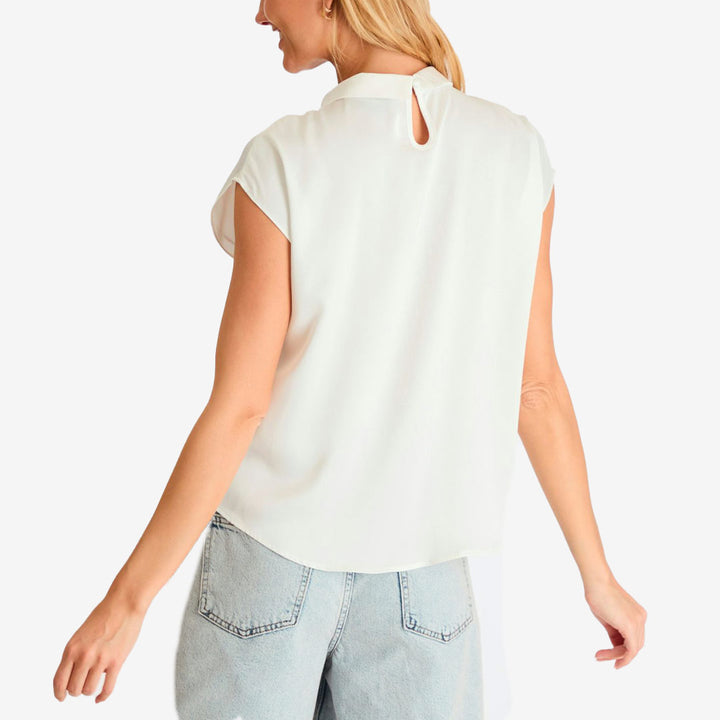 Fleur Drapy Satin Blouse