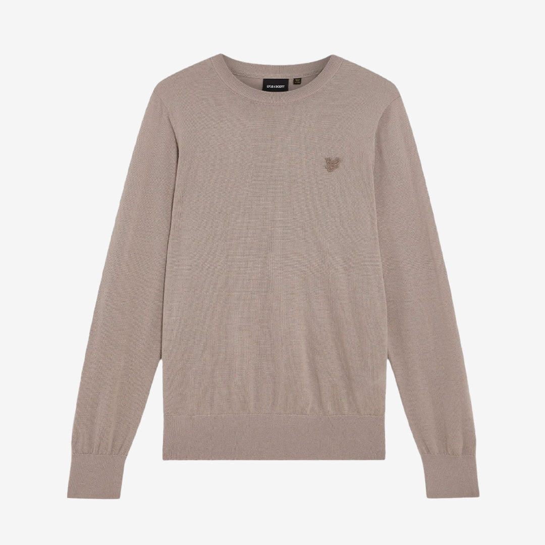 Tonal Eagle Merino Crew Neck Jumper