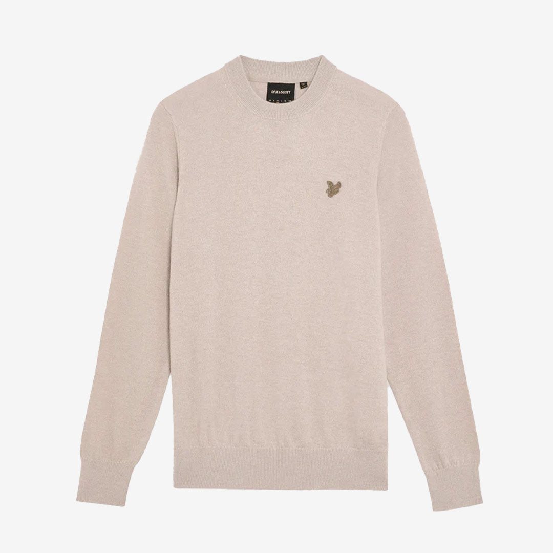 Tonal Eagle Lambswool Crew Neck Jumper