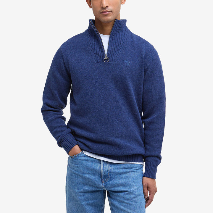 Barbour Essential Lambswool Half Zip Knitted Jumper