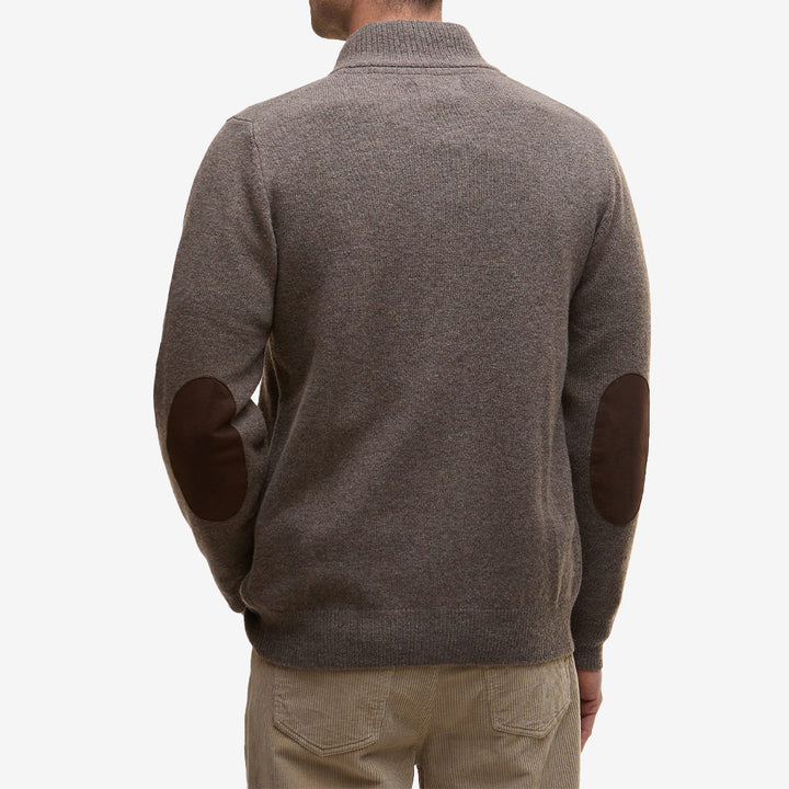 Barbour Essent Patch Zip Through Knitted Jumper