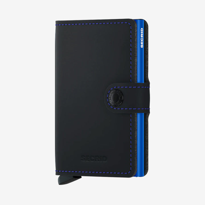 MM-Black & Blue Miniwallet Matte Black & Blue