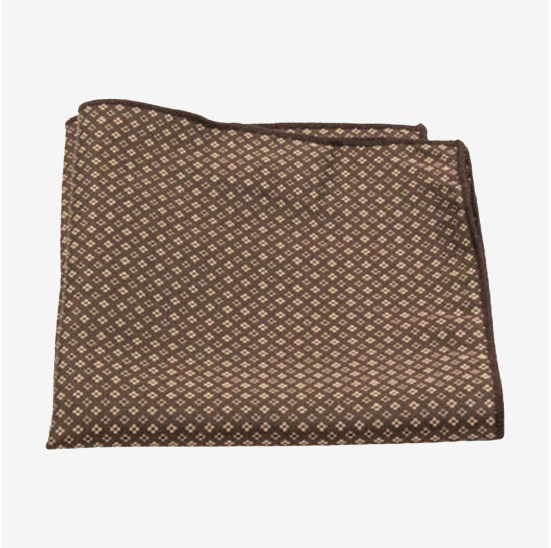 Brun bröstnäsduk i siden – Storsjön Hankie N427