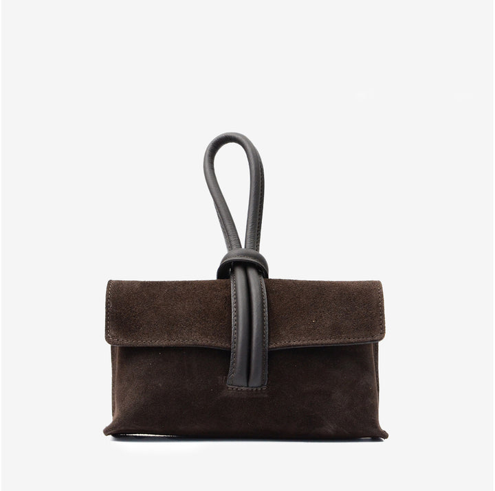 Latalia Barletta mockaväska i färgen Mörkbrun med axelrem