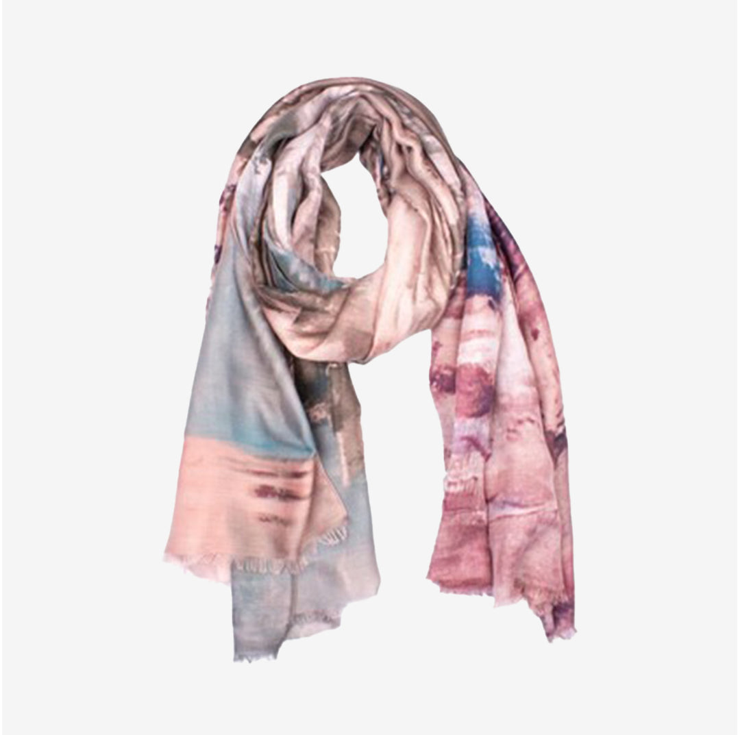 Mönstrad rosa sjal i polyester – Milan Scarf Y2648