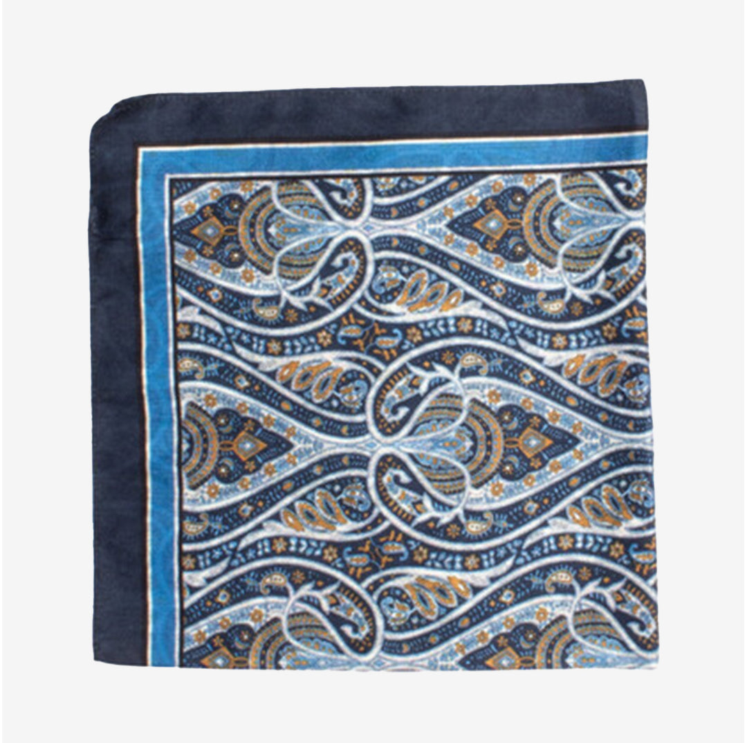 Kvadratisk blå sjal i polyester – Feira Scarf Y2739