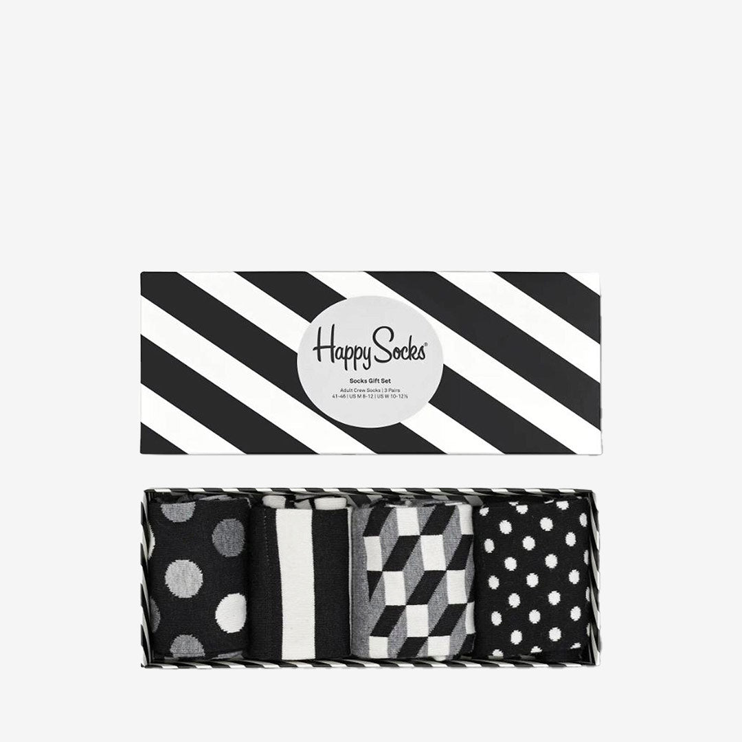 4-Pack Classic Black & White Socks Gift Set