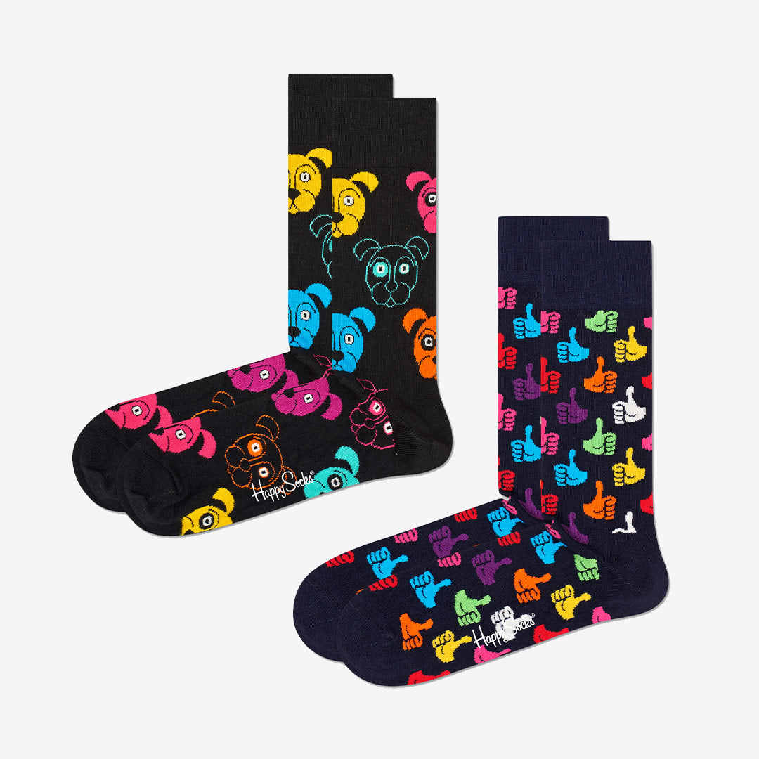 2-Pack Classic Dog Socks