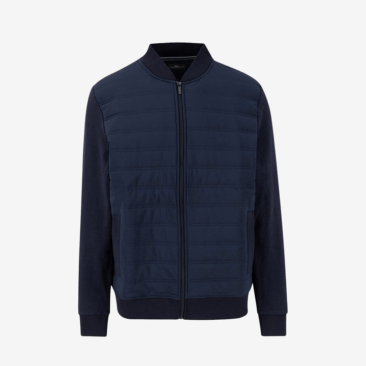 Fynch-Hatton Hybrid College Jacket navy zip sweatshirt herr