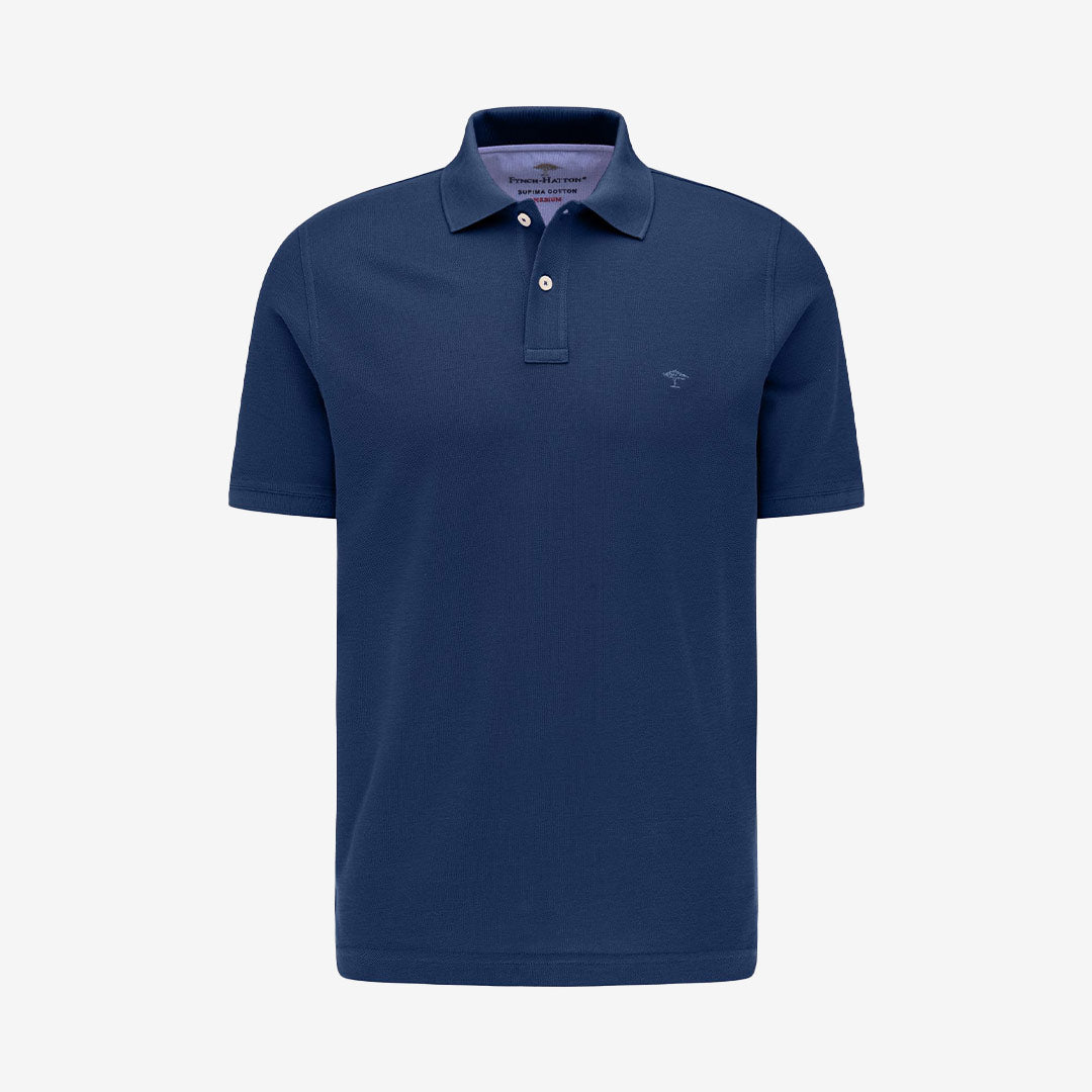 Fynch-Hatton Basic Polo Midnight pikétröja herr i bomull