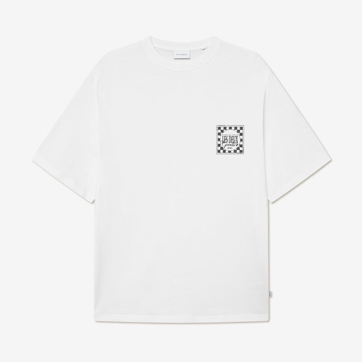 Les Deux Goods T-Shirt – vit t-shirt med rund hals och tryckt logotyp på bröstet

