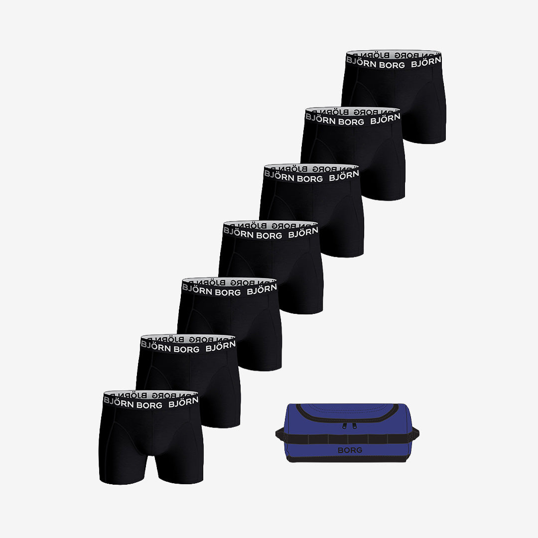 Cotton Stretch Boxer MP001 multipack boxershorts med wash bag 