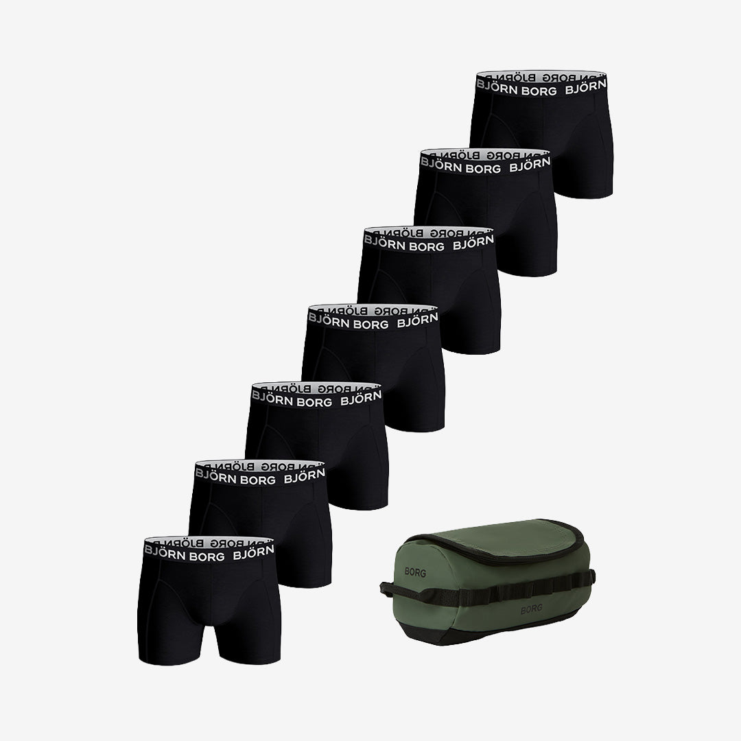 Cotton Stretch Boxer MP003 multipack boxershorts med wash bag 