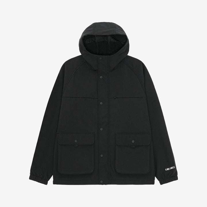 Les Deux Shell Jacket Black skaljacka i återvunnen polyester för herr