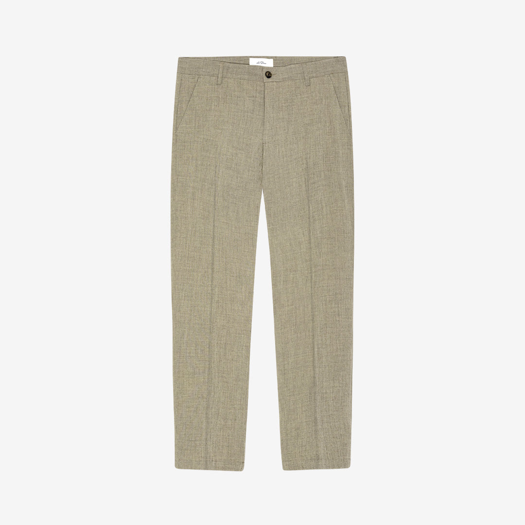 Les Deux Como Reg Suit Pants kostymbyxor i Dark Sand Melange med stilren passform och elegant design.