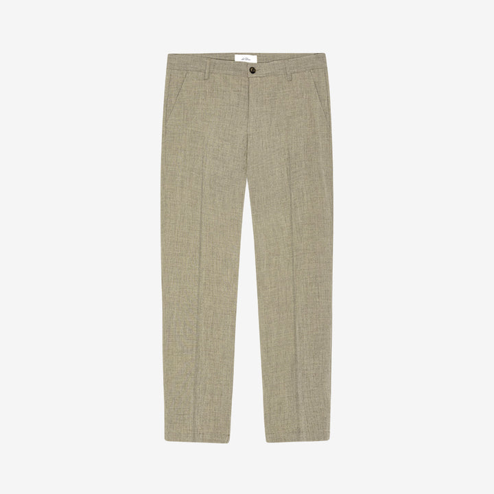 Les Deux Como Reg Suit Pants kostymbyxor i Dark Sand Melange med stilren passform och elegant design.