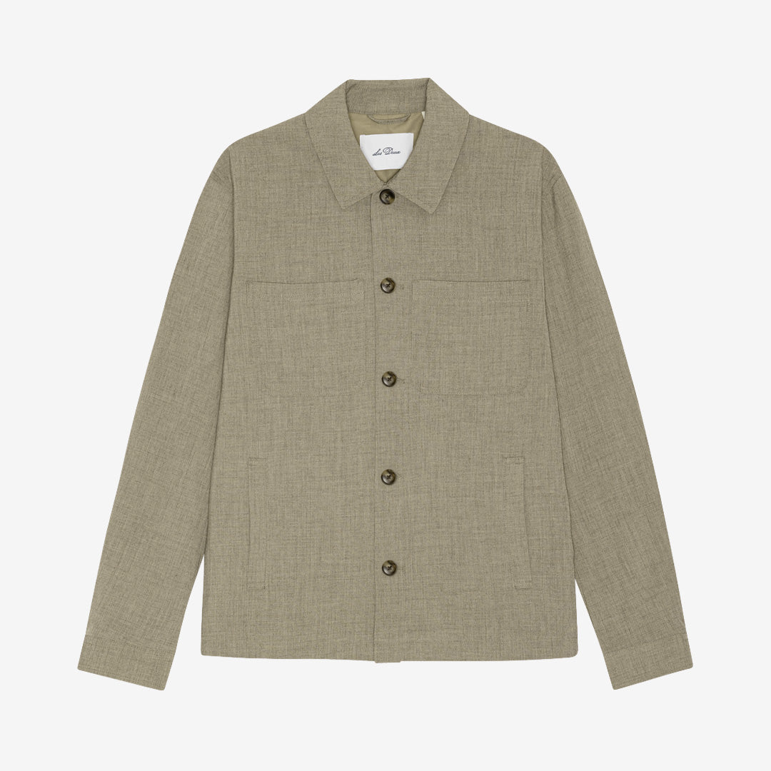 Les Deux Como Hybrid Jacket i Dark Sand Melange med stilren design och bekväm passform.