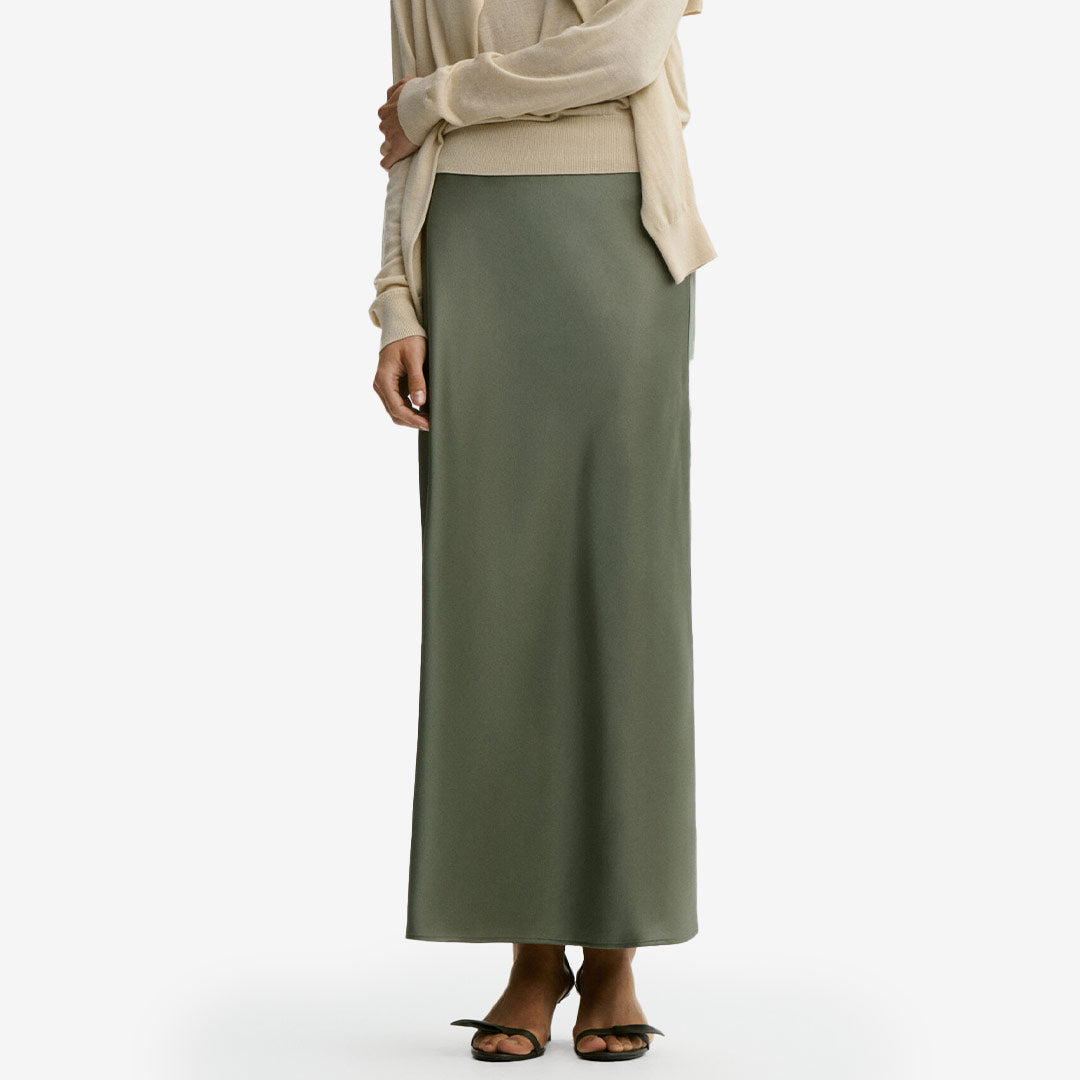 By Malene Birger Boshan kjol deep lichen green midikjol dam