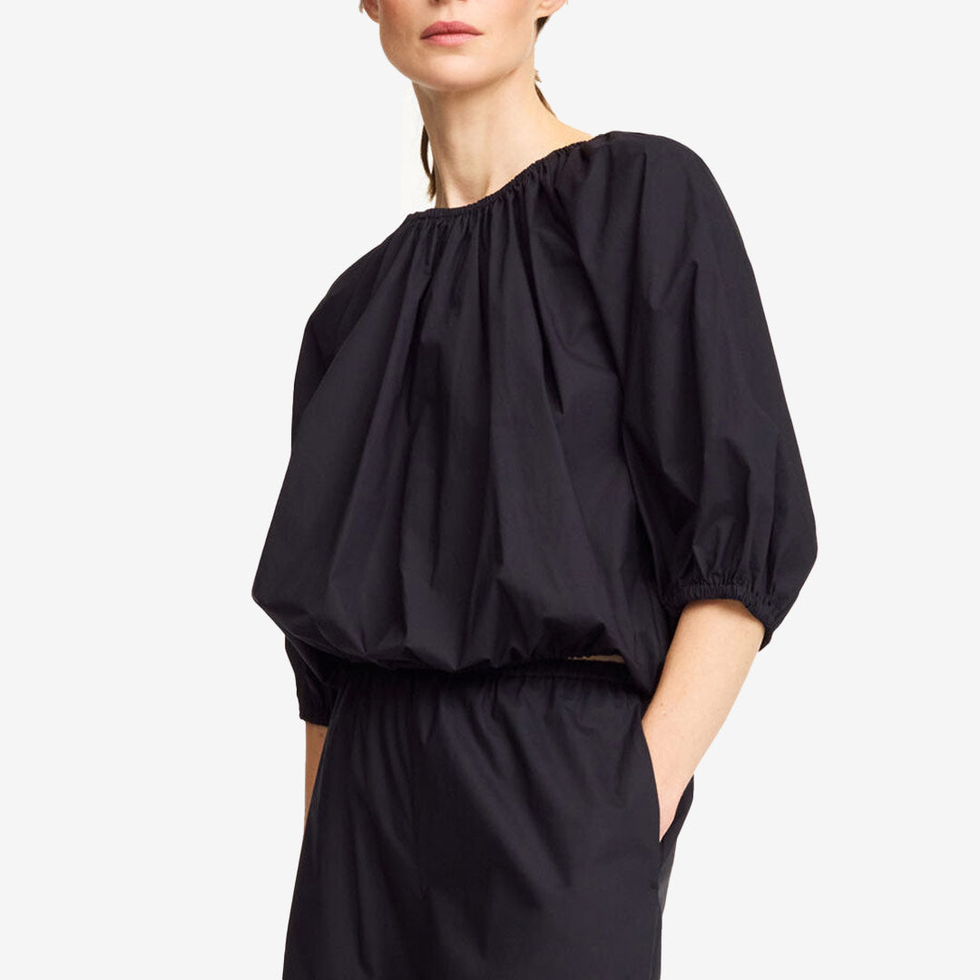 By Malene Birger Lelow blus black dam i ekologisk bomull