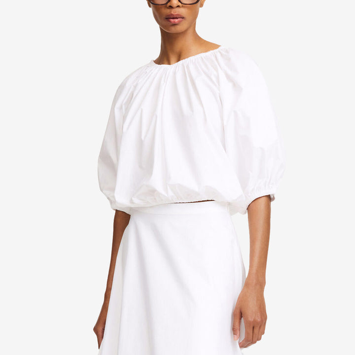 By Malene Birger Lelow blus White dam i ekologisk bomull