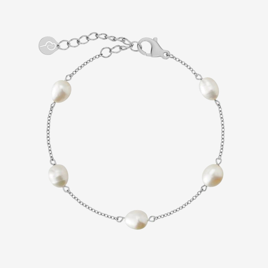 Perla Bracelet Multi Steel armband i rostfritt stål med pärldetaljer