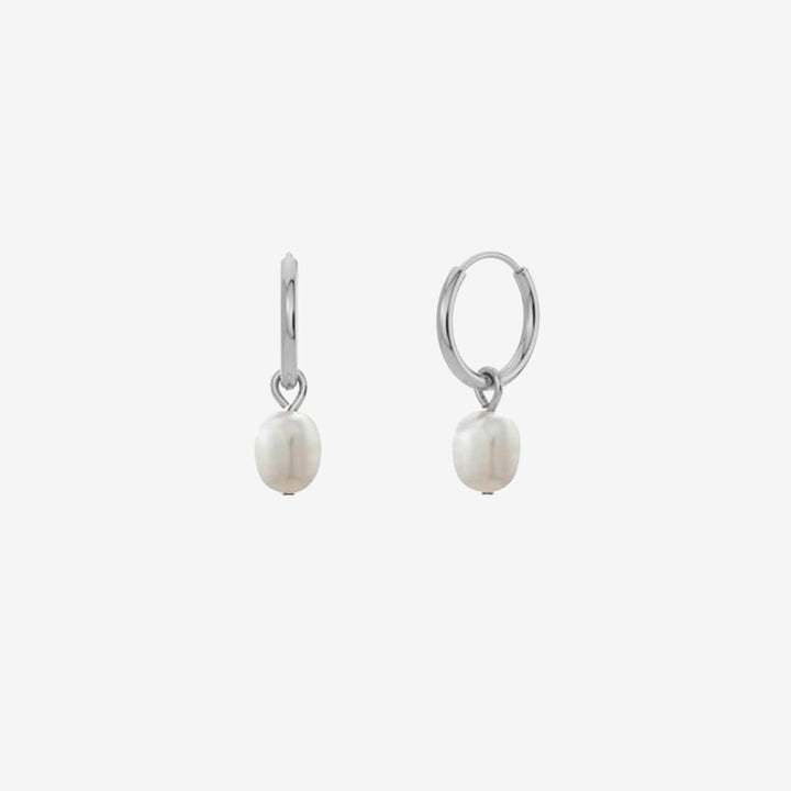 Perla Hoops Steel örhängen i rostfritt stål