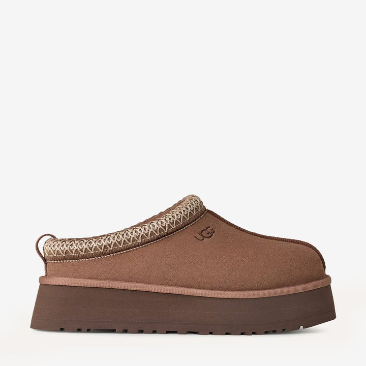 UGG Tazz II platåslipper i mocka med fårskinnsfoder och återvunna detaljer

