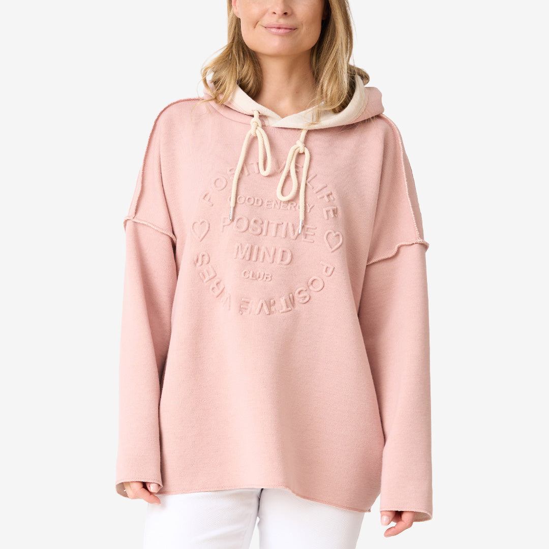 Old pink hoodie dam i polyester, rayon och spandex modell 12069