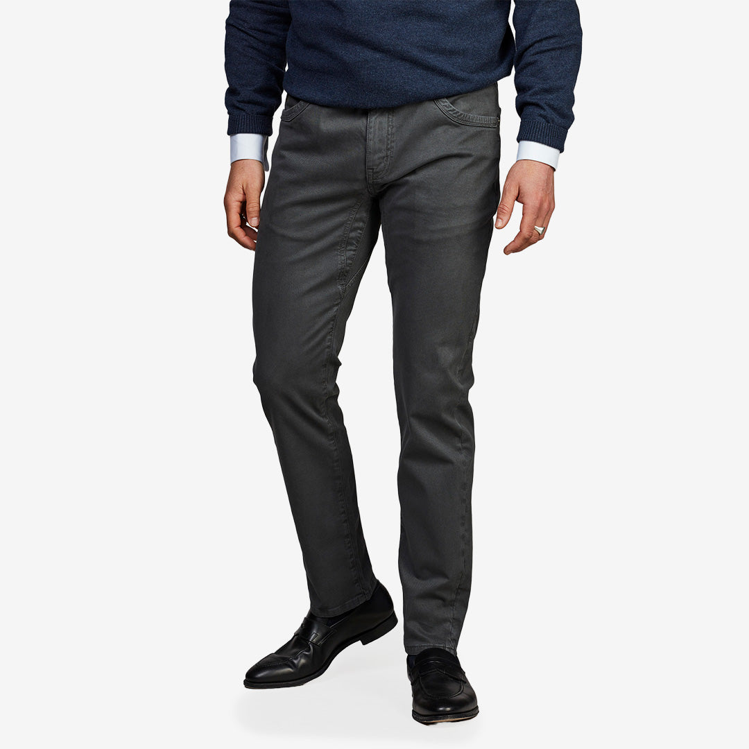 5-Pkt Cutn Sew Bormio Print Grey femficksbyxa med stretch och exklusivt printat tyg från Hansen & Jacob