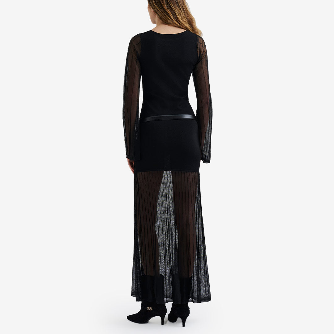 Haisley Sheer Knitted Maxi Dress